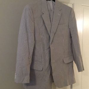 Men’s seersucker pantsuit